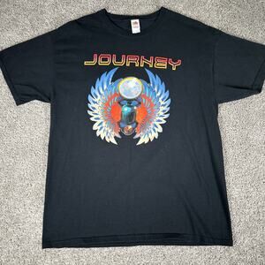 Journey Shirt Mens L (Fits M) Black 50th Anniversary 2024 Freedom Tour Tee